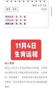11月4日生肖运势：挑战与调整指南
