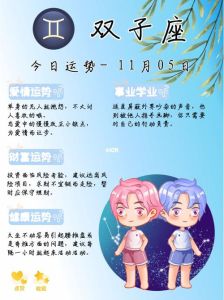 11月5日双子座运势：爱情事业旺，财富健康提醒