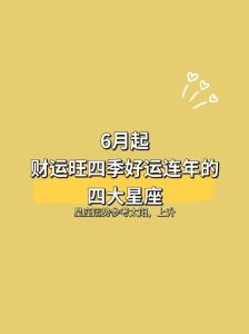 四大幸运星座丰收季：乘风破浪迎富贵！