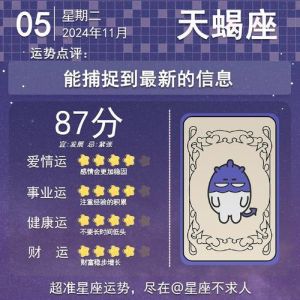 2024年11月5日十二星座运势揭秘：天象影响下的起伏与调整