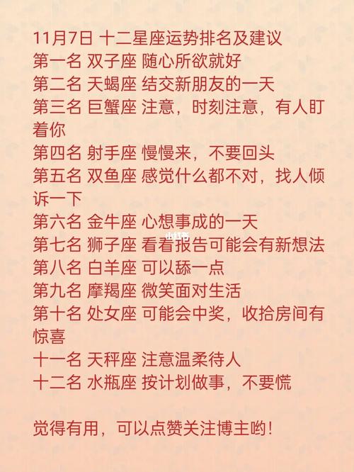 11月7日四大星座运势高峰：事业财富双丰收！