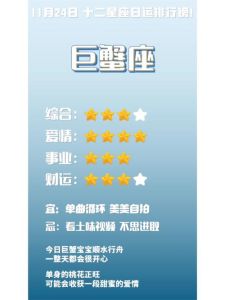 11月24日四大星座好运来袭：事业家庭双丰收！