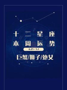 本周星座运势：狮子摩羯处女好运，双子天蝎巨蟹需注意