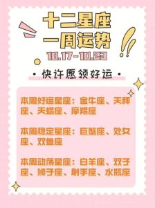 生肖星座运势大揭秘：鼠龙天蝎狮子迎好运！