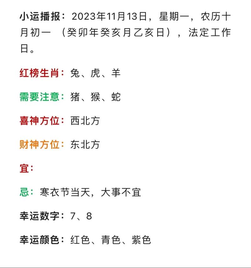 11月13日生肖运势：稳健行事指南