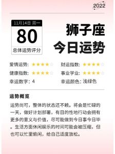 2024年11月14日星座运势解析：挑战与机遇并存！