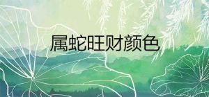 属蛇人幸运色彩：红色绿色紫色金色，运势旺起来！