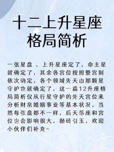 四大星座格局解析：爱情财运事业优势一览