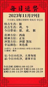 2024年11月19日运势分析：生肖运势一览