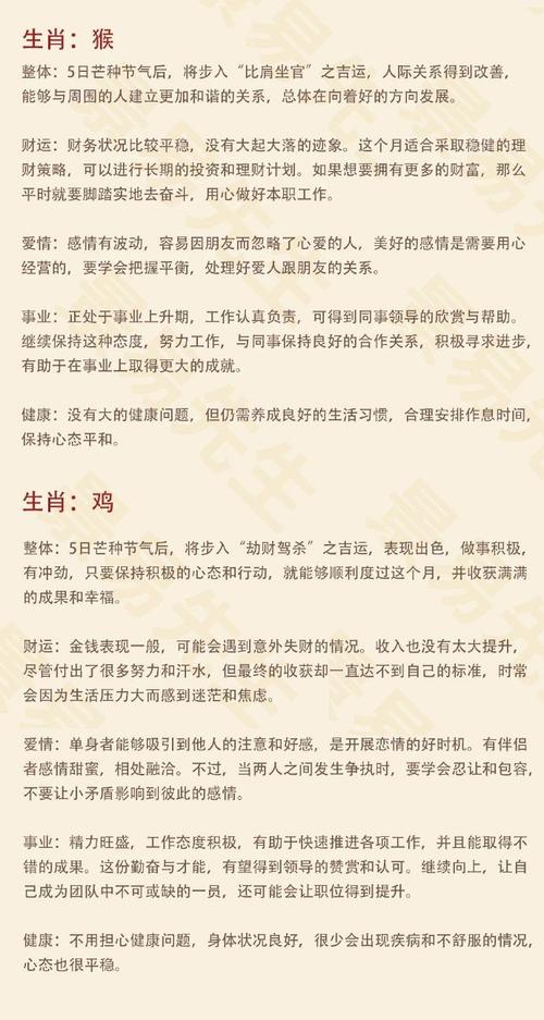 生肖运势解析：事业人际心态全面洞察