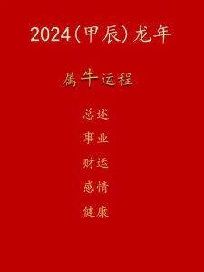 属牛狗龙兔2024-2029运势大旺，财富事业双丰收！