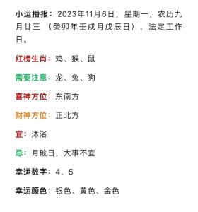 农历十一月初三：生肖运势与生活智慧