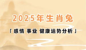 2025年生肖鼠龙马兔运势高峰：感情事业双丰收！