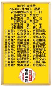 12生肖运势解析：行动与应对指南