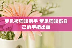 解梦揭秘：狗咬手流血，预示何方？