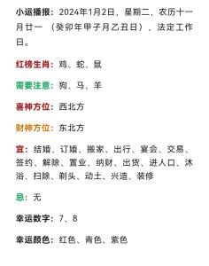 2024生肖运势：马兔猴鸡四大转变机遇