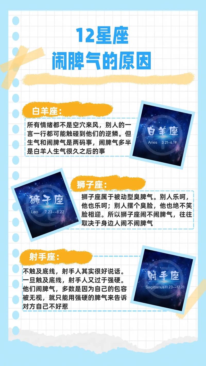 揭秘！脾气最古怪星座前三名大揭秘