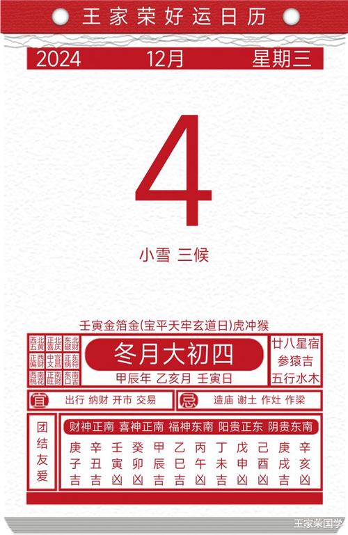 2024年12月8日黄历揭秘：诸事不宜日，吉神凶煞一览