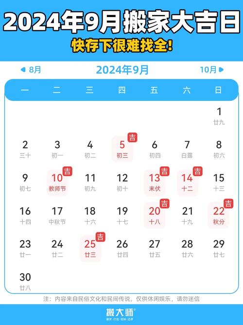 2024年12月搬家吉日：黄道吉日全解析
