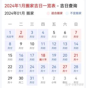 2024年搬家吉日揭秘！精选黄道吉日助您顺利乔迁