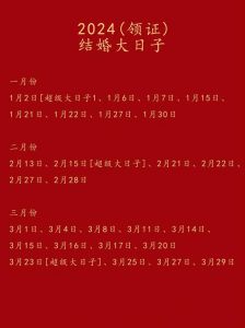 2024年12月最佳嫁娶时间：喜结良缘，双春年婚礼指南