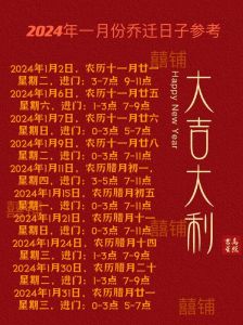 一月份几号搬家最好吉利：新年新居，吉祥入住指南！
