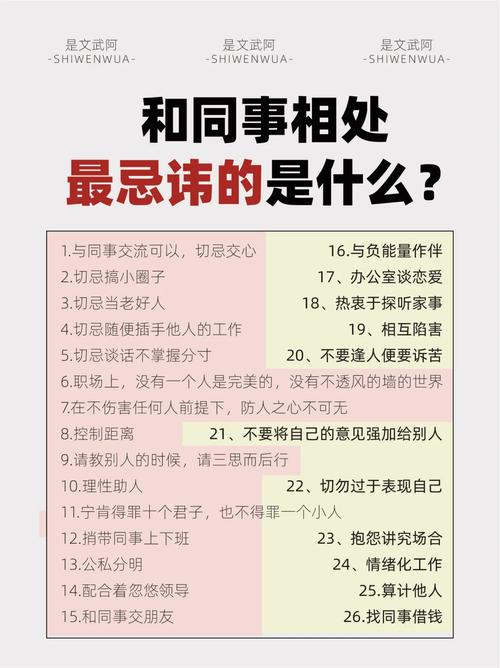 职场和谐避忌：六大禁忌与和谐之道
