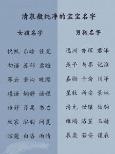 11月14日宝宝取名指南：五行寓意，独特响亮名