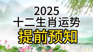 到来2025年：十二生肖运势大揭秘！