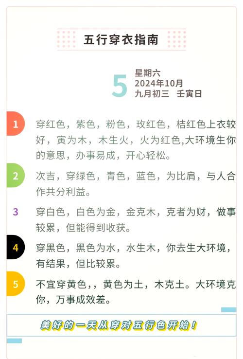今日五行穿衣指南：生肖好运穿搭揭秘