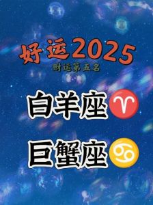 2025年生肖星座好运指南：升职爱情财运大爆发