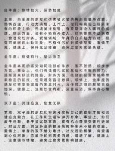 本周天象影响运势：运势起伏，星座运势揭秘