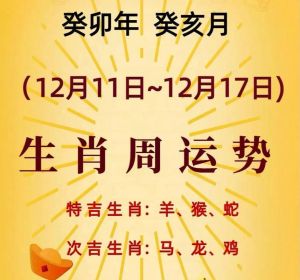 生肖运势揭秘：兔马狗本周好运，幸运物助力成功！