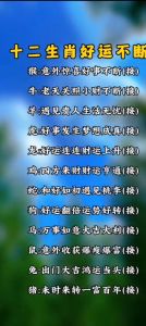 生肖运势揭秘：虎马狗本月幸运物，努力迎好运！