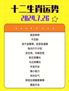 2024年12月27日生肖运势揭秘，幸福密码等你解锁！