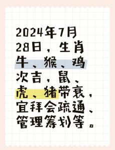 12月28日生肖运势揭秘：爱情财运事业一览
