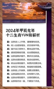 2024年12月31日生肖运势揭秘：新年运势提前看！