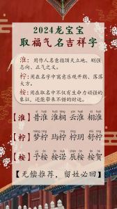 2024龙宝宝起名攻略：音韵美五行八字与文化内涵
