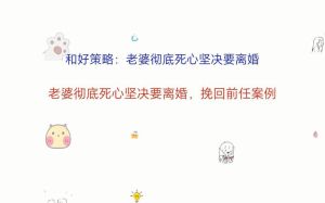 揭秘离婚心理：妻子坚决离婚原因及应对策略