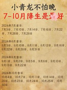 2024腊月龙男宝宝吉日揭秘：黄历风水选好日，迎喜宝吉祥启航