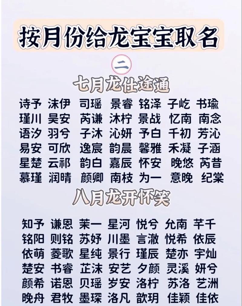 属龙巳时男孩取名艺术：传承文化，现代审美