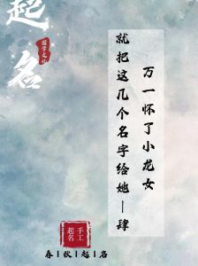 腊月龙女取名奥秘：探寻名字背后的故事与命运