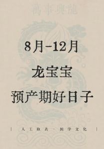 2024年12月龙宝宝吉日取名指南揭秘
