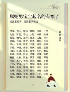 蛇宝宝吉祥取名秘籍，文化寓意一网打尽！