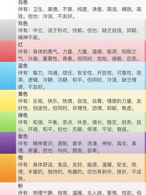 七彩心情颜色映照性格秘密