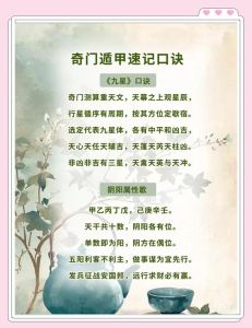 奇门遁甲口诀古老预测学的宇宙智慧