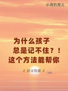 提升孩子记忆力：睡眠营养与学习策略全