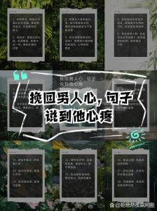 唤醒心动！15句感人话语助你挽回爱情