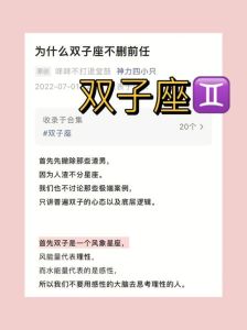 双子座男生分手后偷窥原因解析