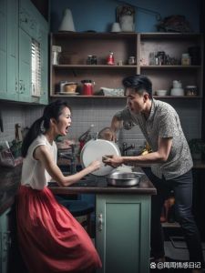 探讨年轻漂亮的小妈在厨房秀恩爱的甜蜜瞬间与幸福时光